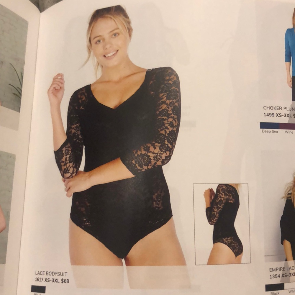 Ruby ribbon lace bodysuit